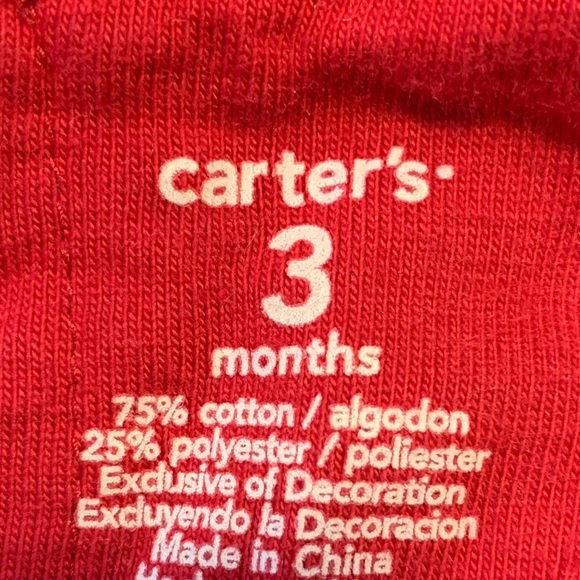 Infant Carter’s Heart Velour Onesie - Picture 5 of 5